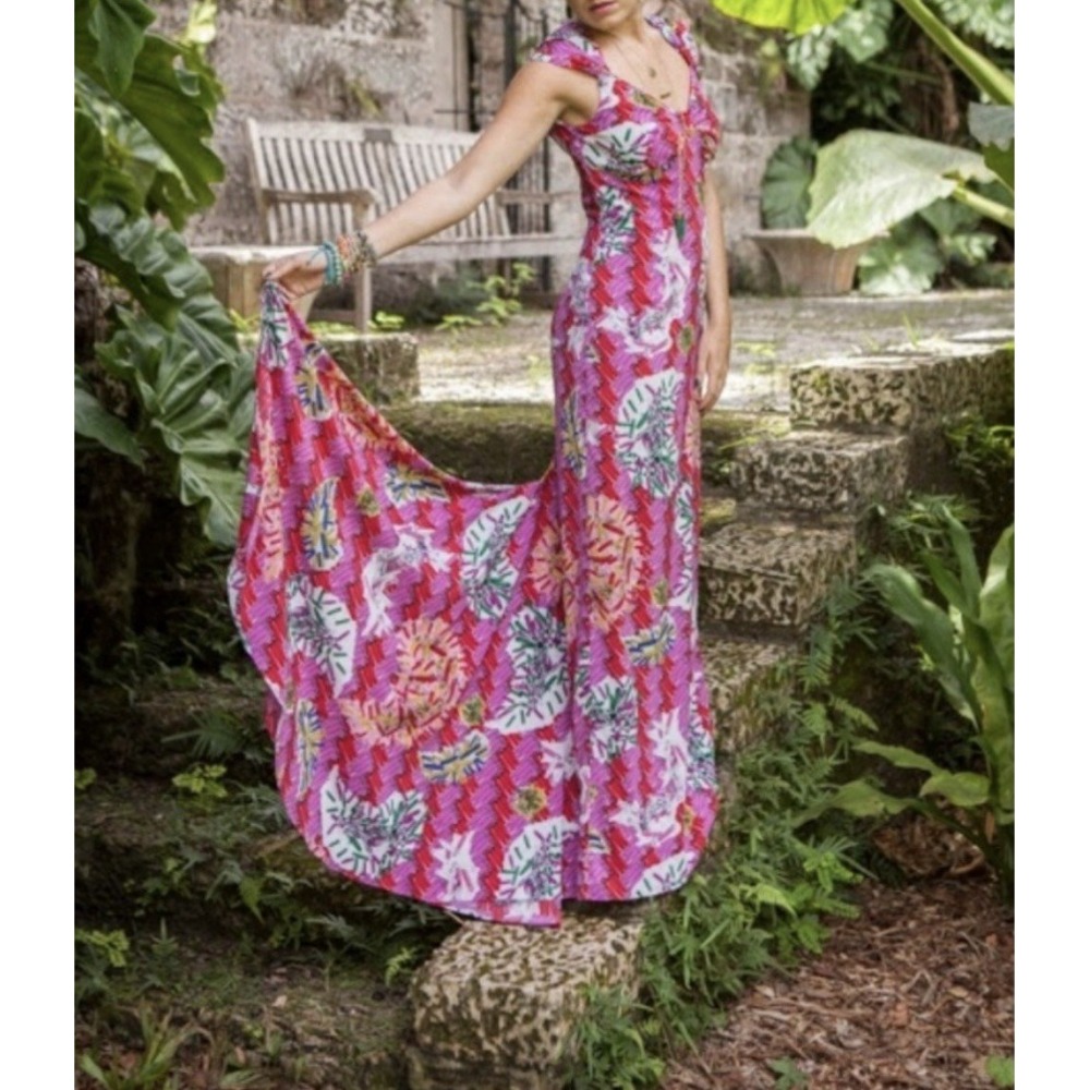 Zac Posen x Target Safety Pin Maxi Gown Dress Open Back Fishtail